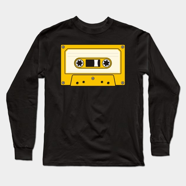 Audio Cassette Yellow Long Sleeve T-Shirt by sifis